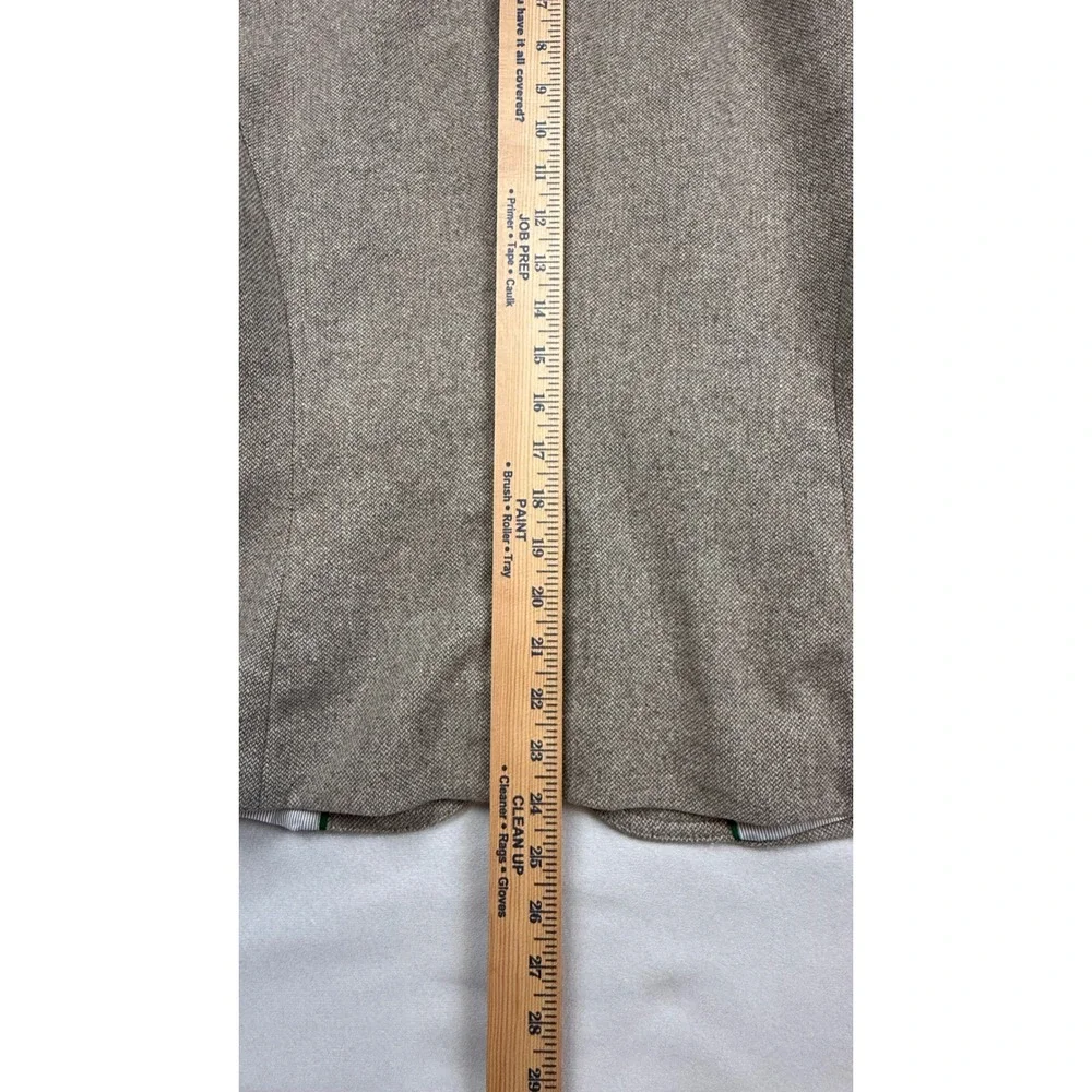 Banana Republic Womens 12 Tan Herringbone‎ Wool Blend Two Button Blazer Jacket